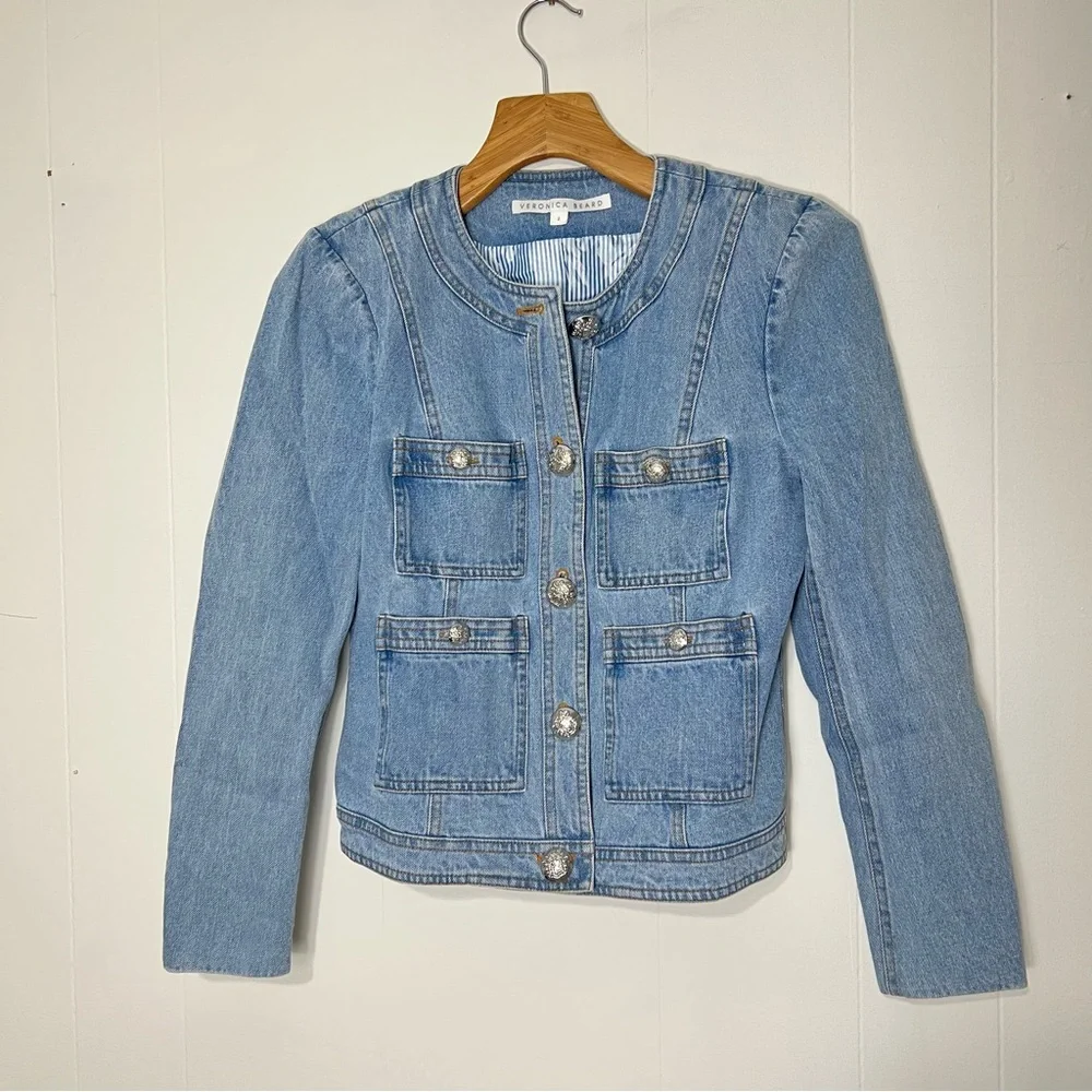 VERONICA BEARD Ferazia Denim Jacket - Picture 2 of 10